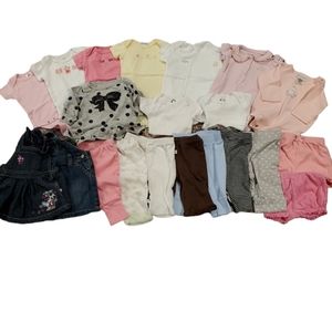 🎉 HP 🎉 Baby Girl Clothing Bundle - 22 Items - Size 0-3 Months - Gently Used